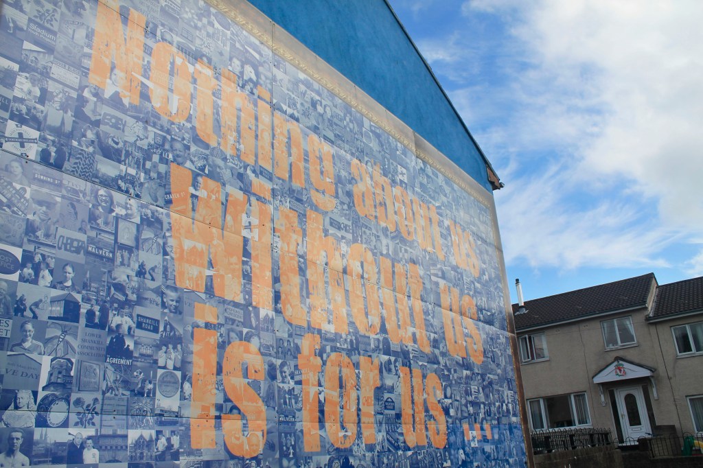 A mural in the Protestant district in Belfast. Catholics don't enter this part of town.